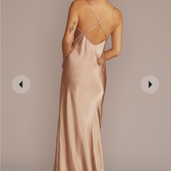 NWT charmeuse cowl neck bridesmaid dress - Picture 3 of 7